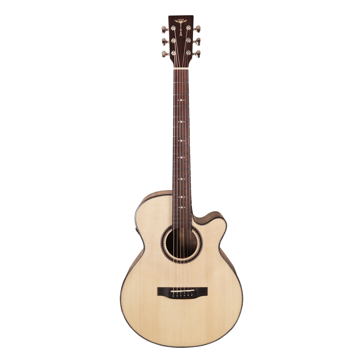 Tyma A2 Custom ZL трансакустическая гитара в комплекте с аксессуарами